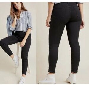 Anthropologie Black Skinny High-Waist Jeans